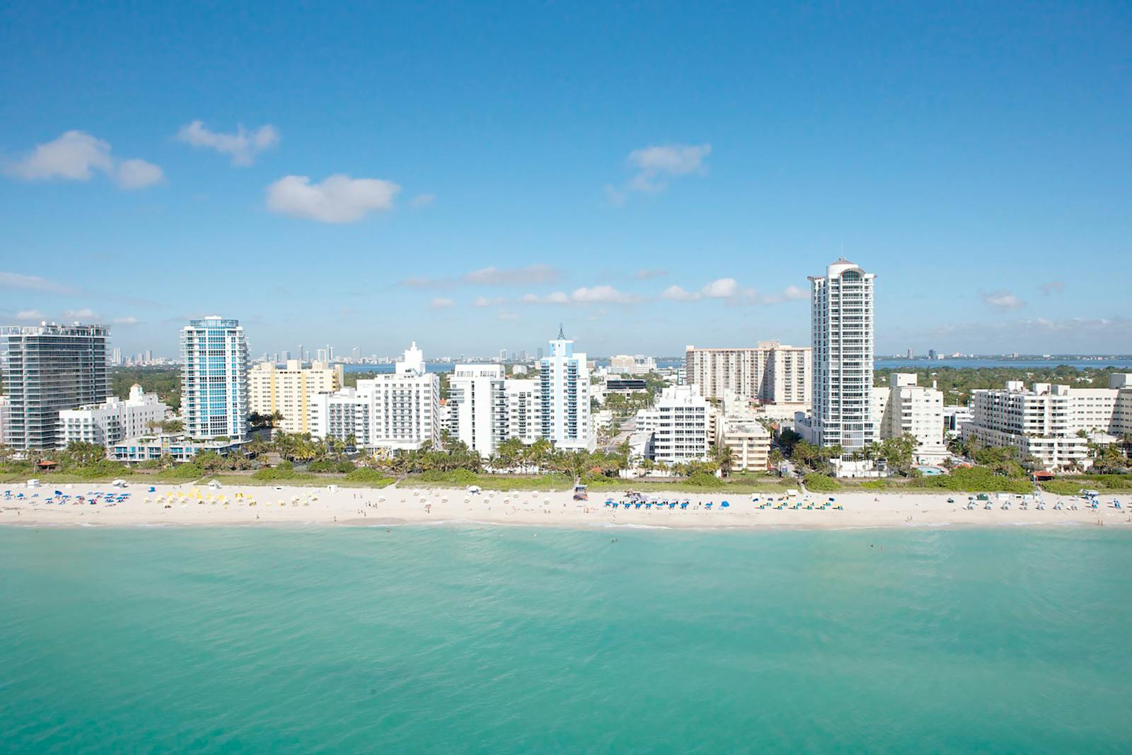 Miami Beach skyline on the Florida coast, where PBT Bancorp helps Veterans buy and refinance homes with VA loans