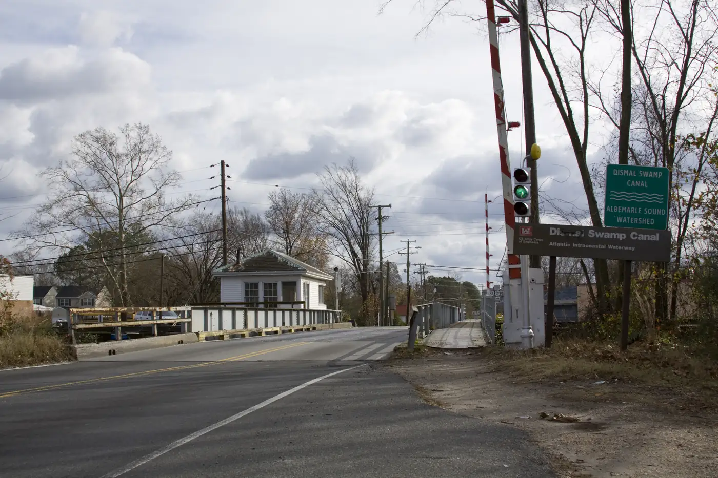 Historic Deep Creek bridge over the Dismal Swamp Canal in Chesapeake, Virginia, where PBT Bancorp helps military families buy homes with VA loans
