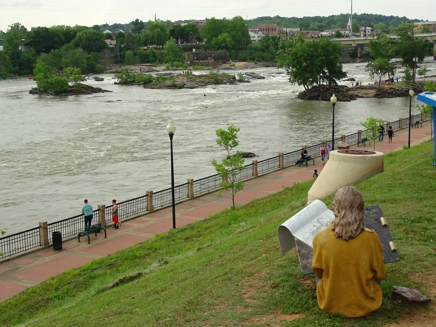 Chattahoochee RiverWalk along the whitewater course in Columbus, Georgia, where PBT Bancorp helps Fort Benning families buy homes with VA loans