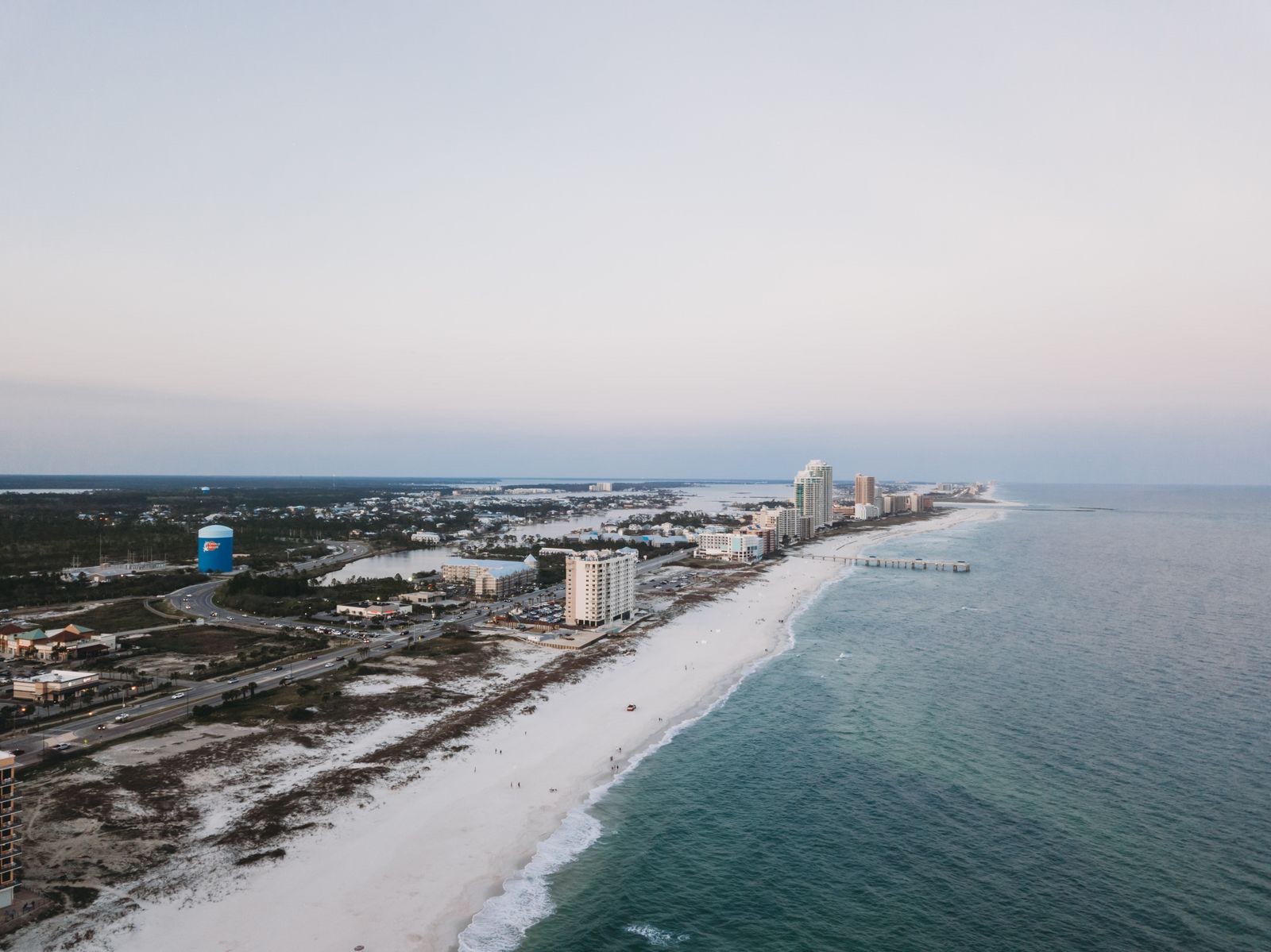 Fort Walton Beach coastline near Mary Esther and Hurlburt Field, where PBT Bancorp helps Veterans buy homes with VA loans
