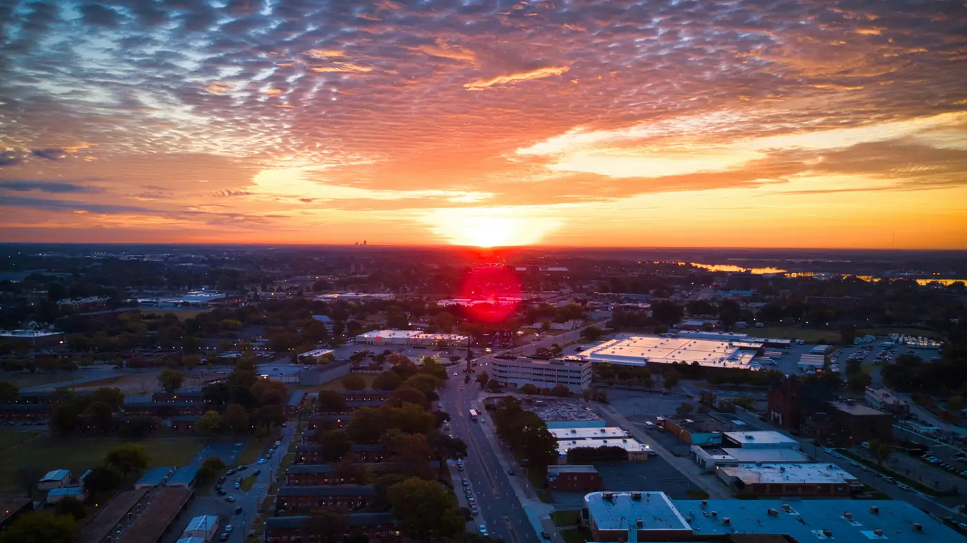 Downtown Norfolk skyline at dawn, the heart of Hampton Roads where PBT Bancorp closes VA loans across Virginia