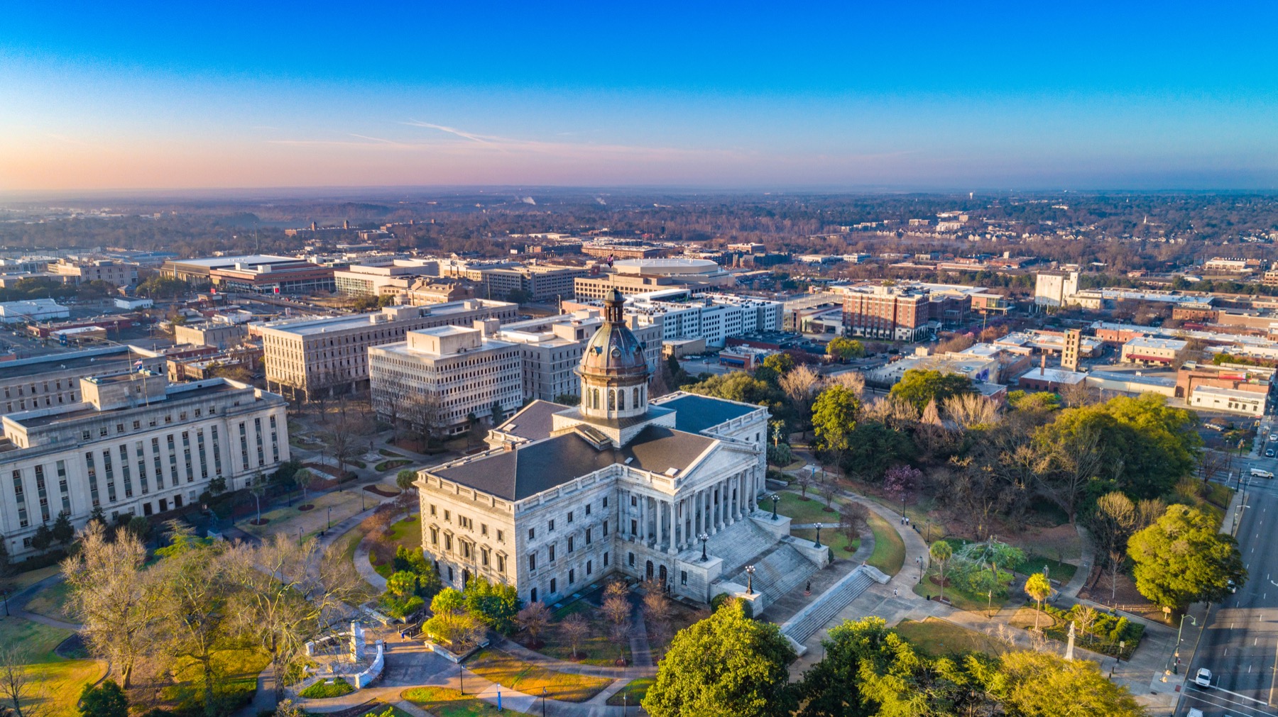South Carolina State House and downtown Columbia